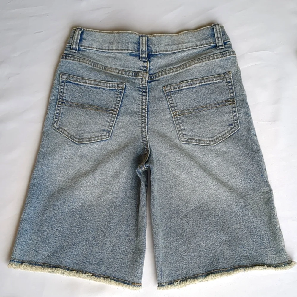 OshKosh B'gosh Adjustable Waist Raw Hem Jean Shorts Sz 10